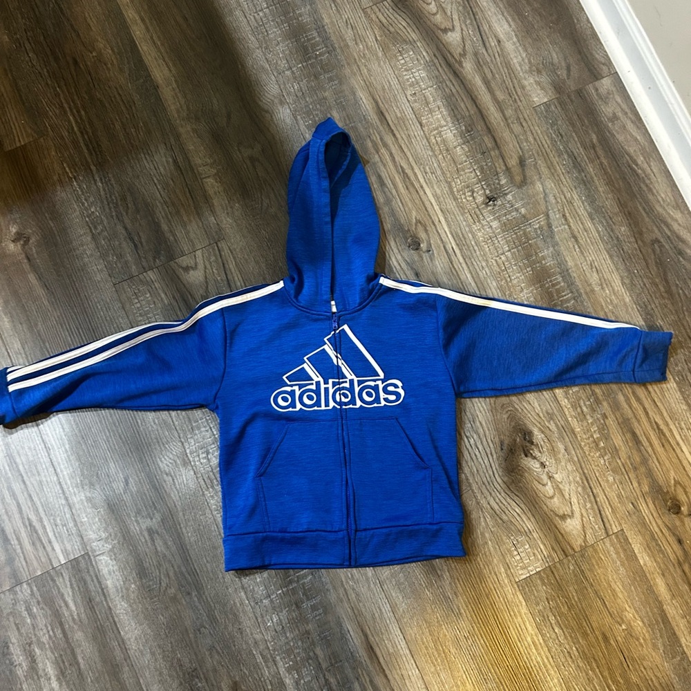 Adidas Kids Royal Blue Zip-Up Hoodie
